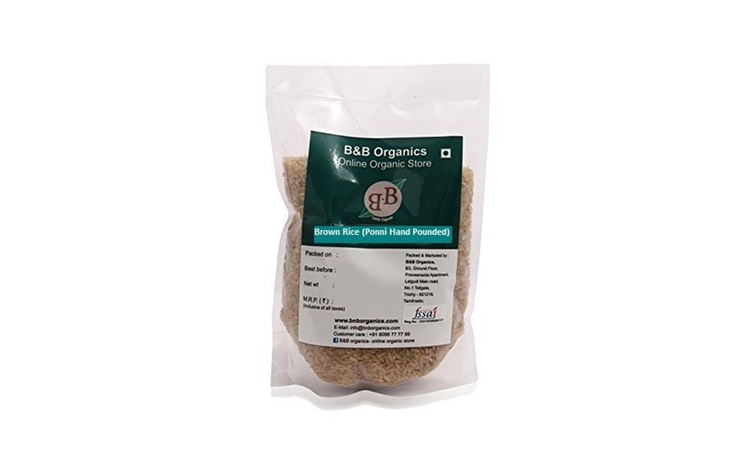 B&B Organics Brown Rice (Ponni Hand Pounded)    Pack  1 kilogram